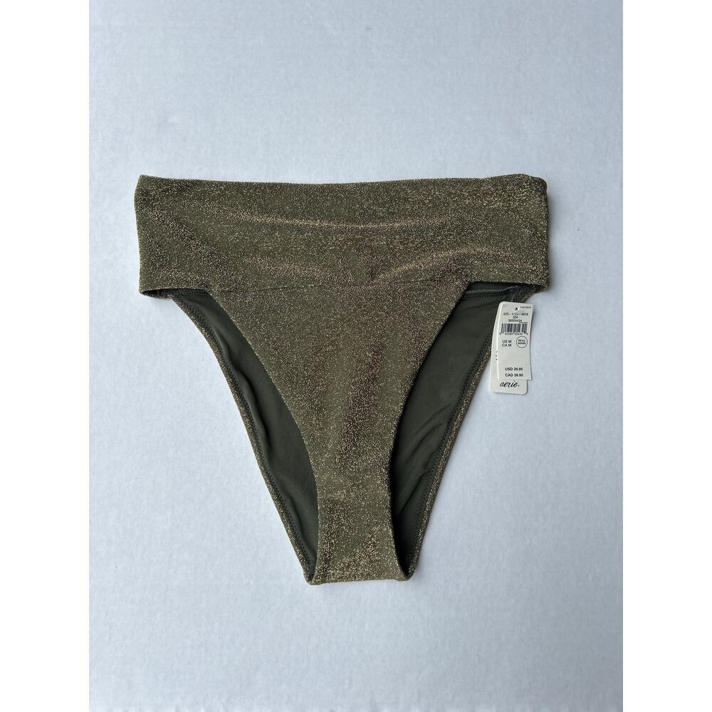 Aerie Gold High Cut Cheeky Bottom